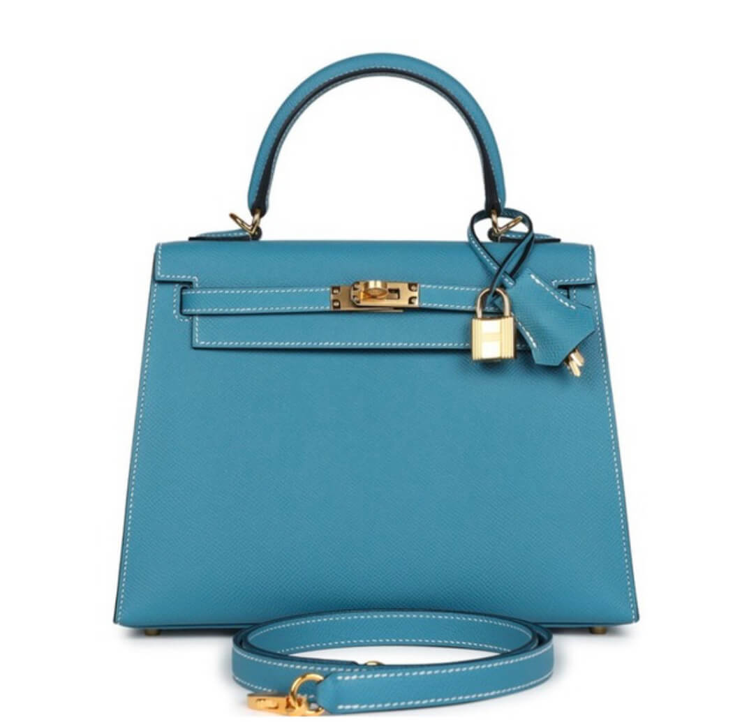 Hermès Kelly25 Denim Blue Epsom&Palladium Hardware