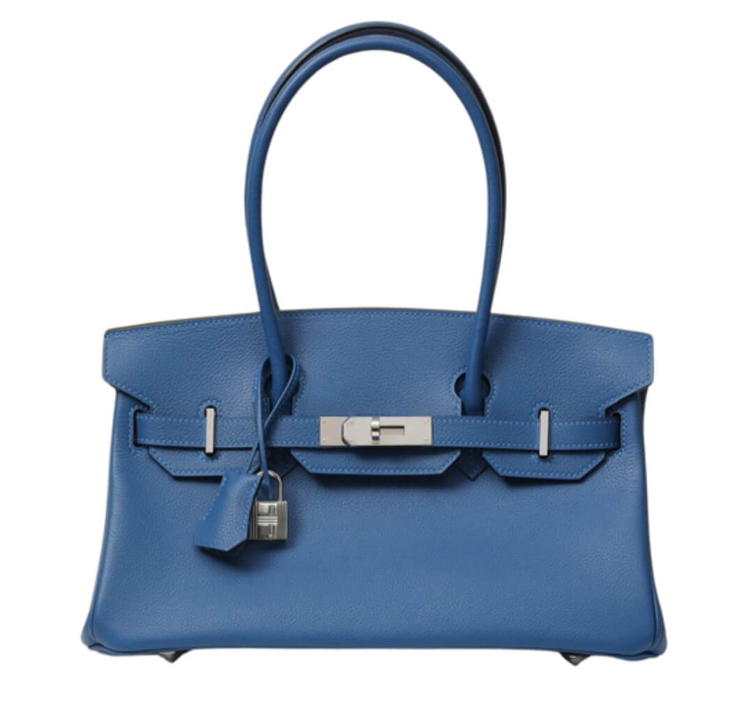 Hermès Shoulder Birkin29  Blue France Evergrain&Palladium Hardware